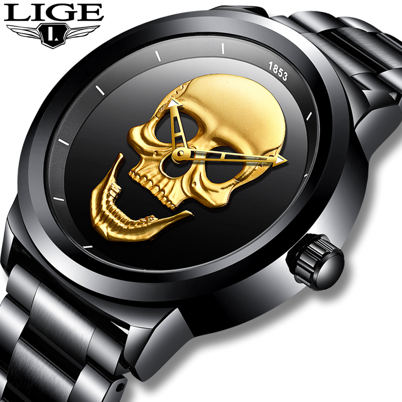 Luxury Watch Magazine - LIGE-الرجال الفولاذ المقاوم للصدأ كوارتز ساعة