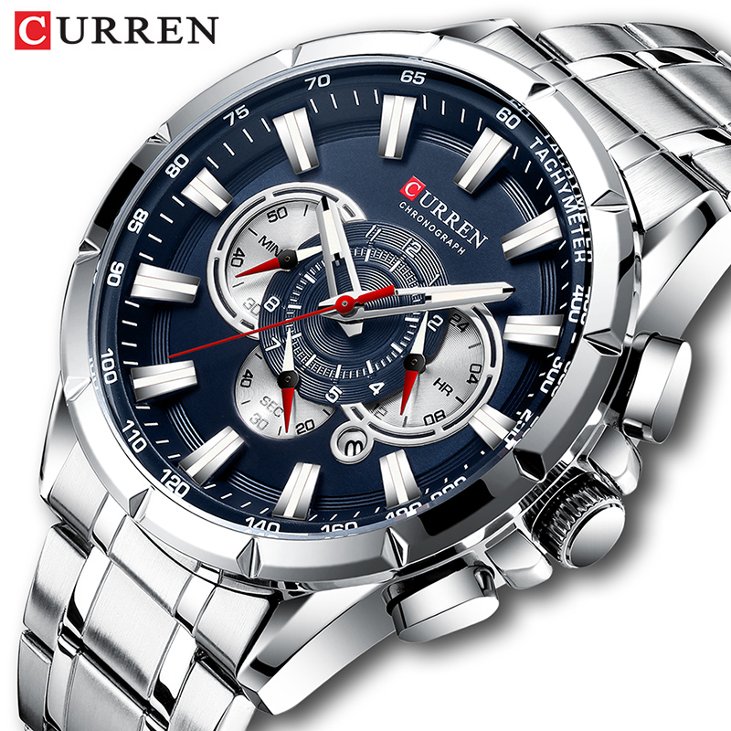 Luxury Watch Magazine - CURREN ساعة معصم الرجال مقاوم للماء