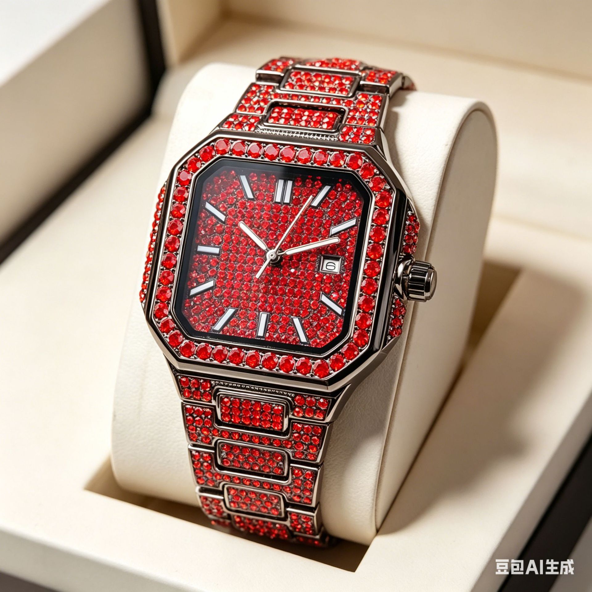 Luxury Watch Iceberg - ساعة كوارتز فاخرة مرصعة بالألماس للرجال،