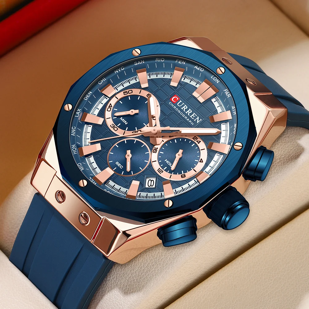 Luxury Watch Magazine - CURREN-ساعة يد كوارتز مقاومة للماء للرجال