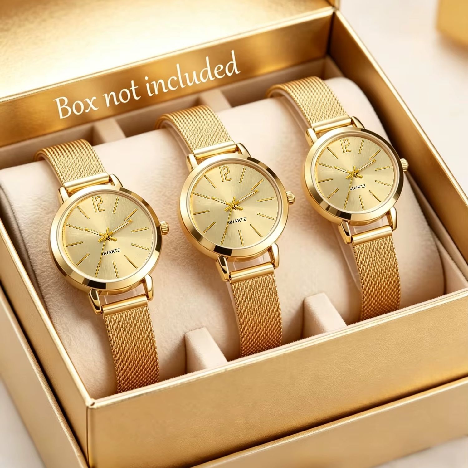 Luxury Watch Gift For Her - طقم من 3 قطع من الساعات