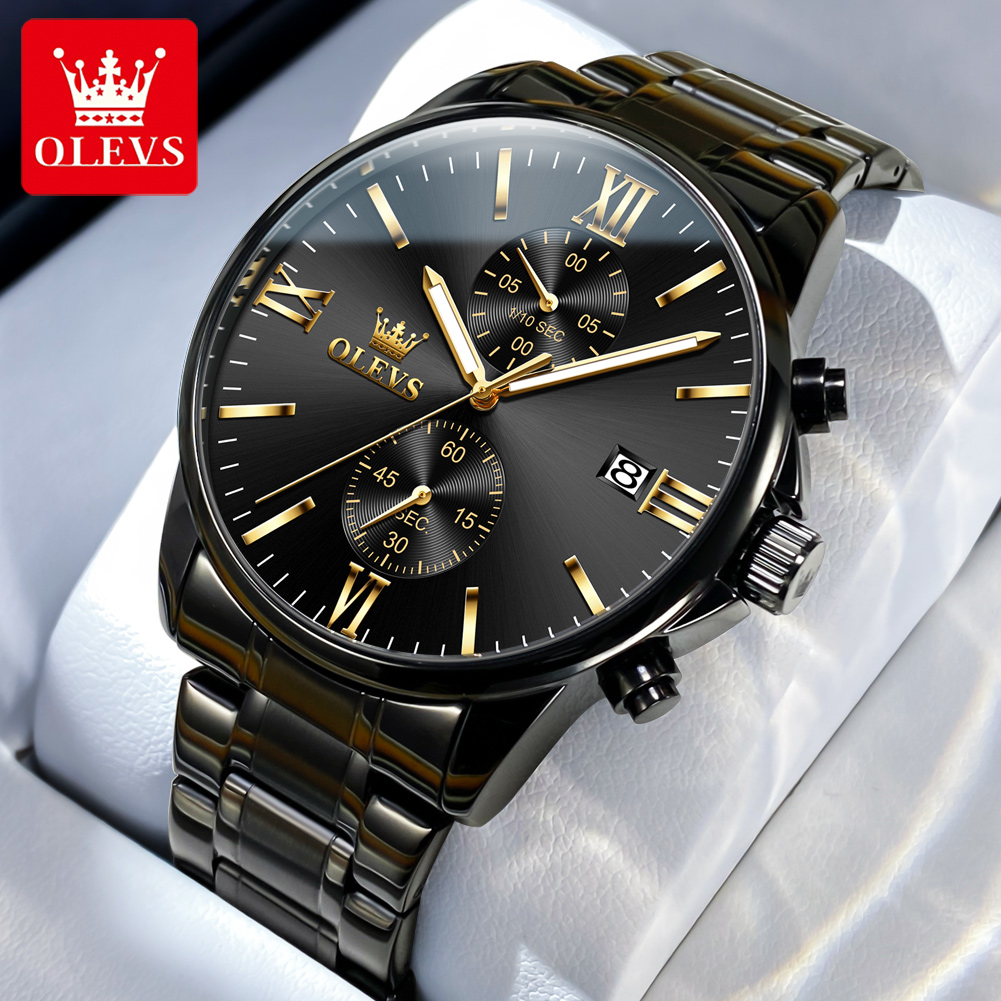 OLEVS 2886 ساعة كوارتز سوداء ك - مراجعة Luxury Watch Magazine وسعره