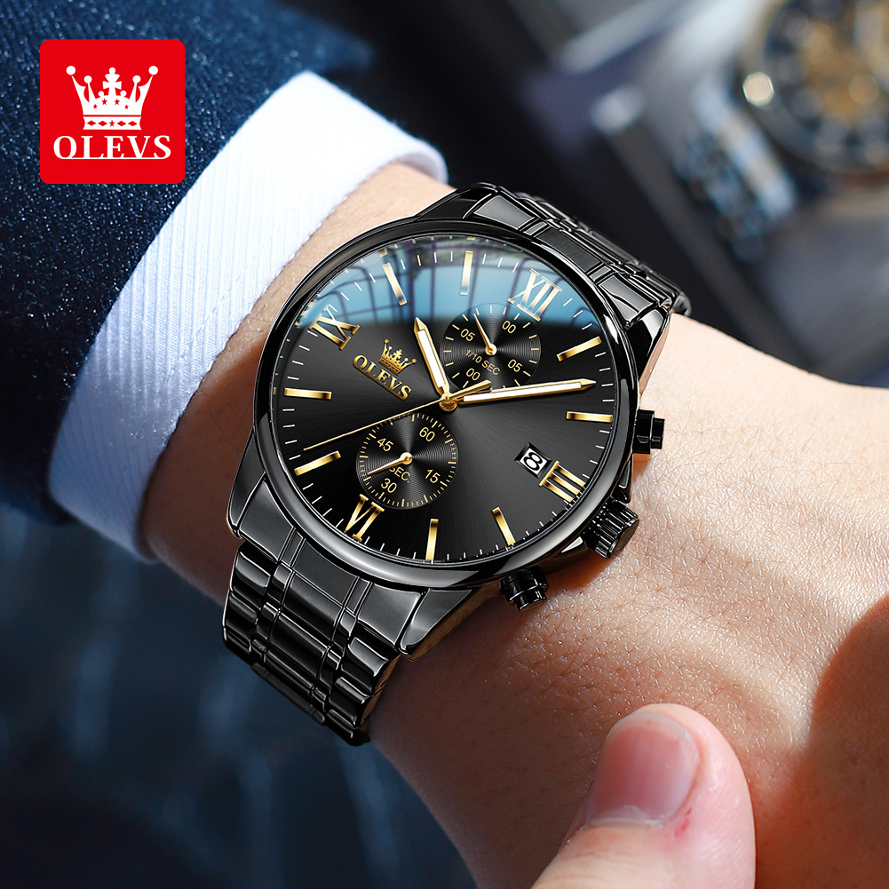 OLEVS 2886 ساعة كوارتز سوداء ك - مراجعة Luxury Watch Magazine وسعره