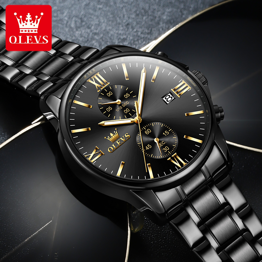 OLEVS 2886 ساعة كوارتز سوداء ك - مراجعة Luxury Watch Magazine وسعره