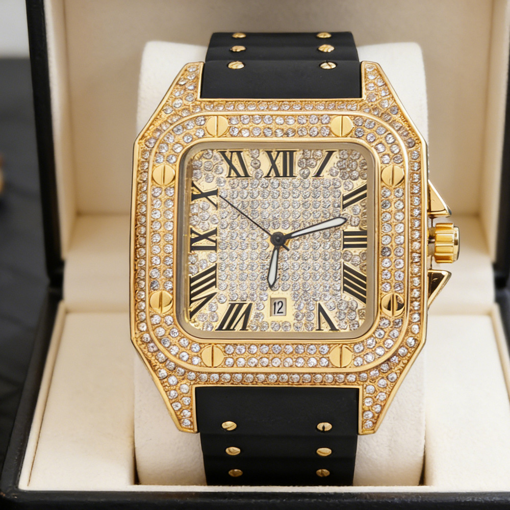 ساعة يد رجالية عصرية مربعة الش - مراجعة Luxury Watch Iceberg وسعره