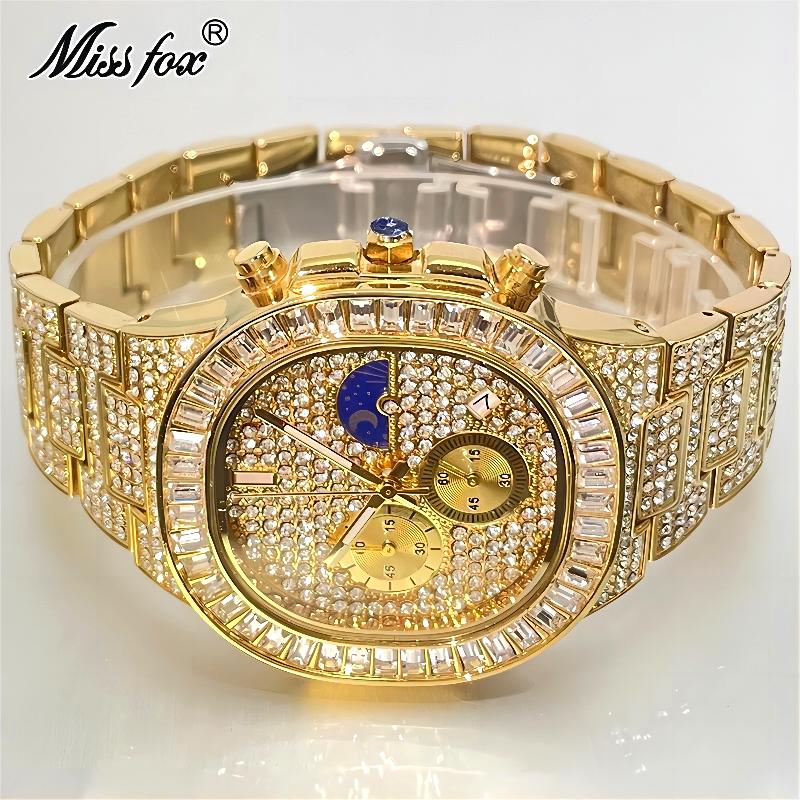 MISSFOX ساعات ذهبية فاخرة للرج - مراجعة Luxury Watch Iceberg وسعره