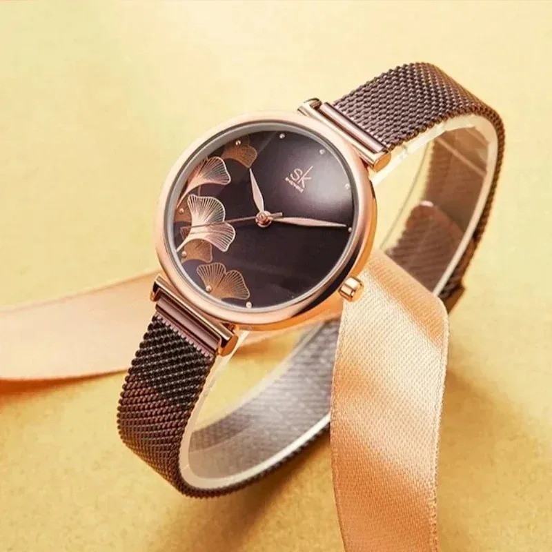 ساعة نسائية فاخرة بتصميم أوراق - مراجعة Luxury Watch Gift For Her وسعره